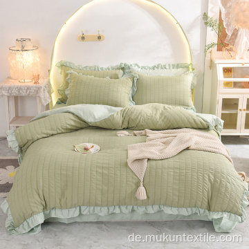 Mädchen Duvet Covers100% Baumwolle Seersucker-Bettwäsche-Set